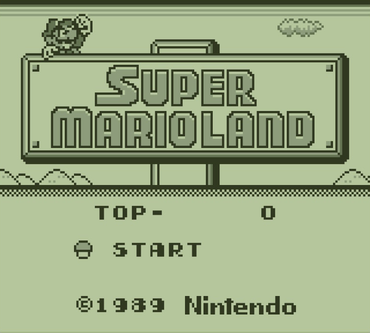 スーパーマリオランド_タイトル画面
